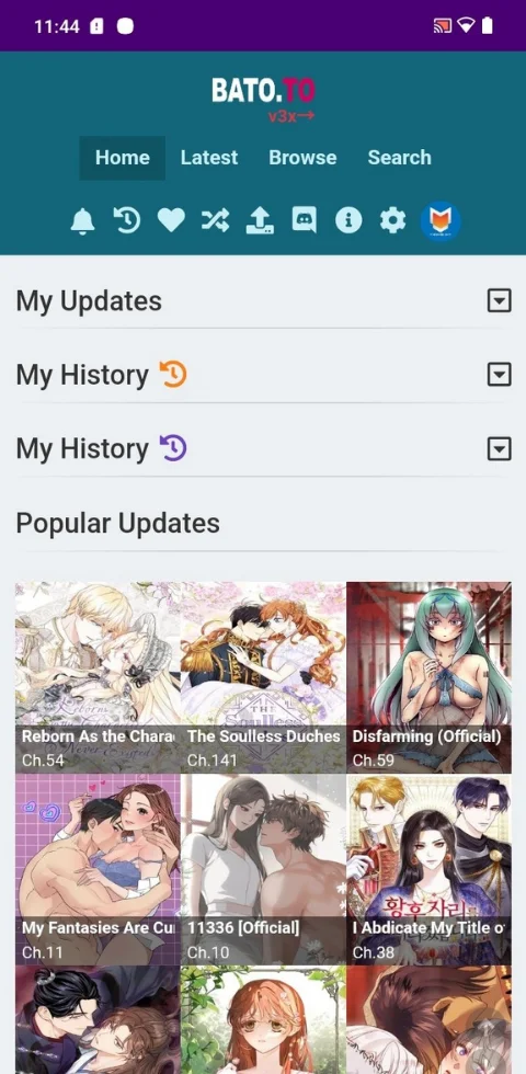 Using bookmarks in Batoto